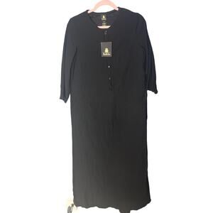 New Daniella Faye Maxi Dress Women's Size Small Modest Long Sleeve Black Dress